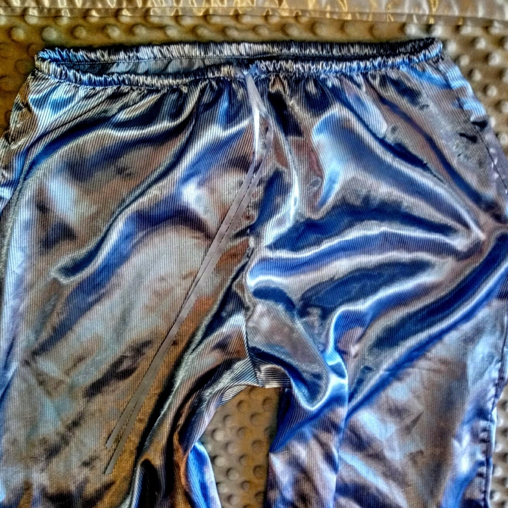 Seceret Treasures Pajama's Size Large Blue Silky - Picture 8 of 13